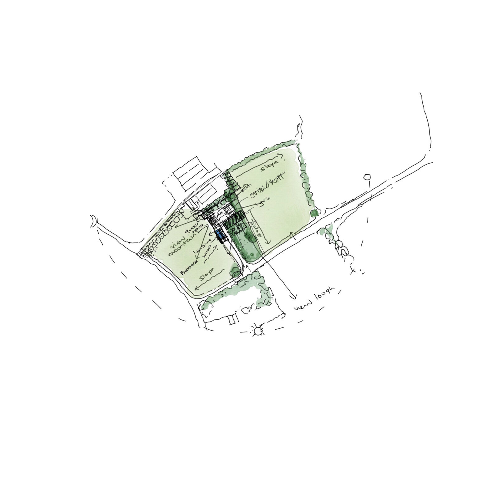 Development sketch of Irish House